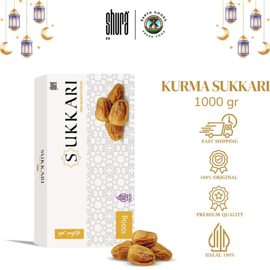 

Shura Kurma Sukkari King Dates Manis Premium Original Untuk Kesehatan Box 1kg