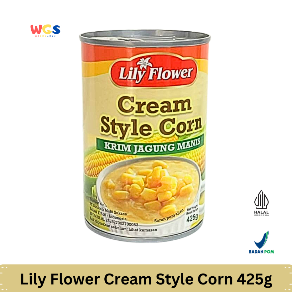 

Lily Flower Cream Style Corn 425g – Krim Jagung Manis Lembut & Lezat untuk Berbagai Hidangan