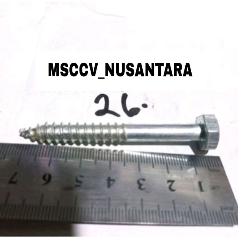 BAUT SKRUP M12X100 BAUT KASAR ORIGINAL