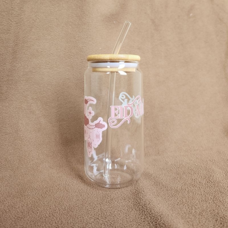 Gelas estetik | Hampers Souvenir Lebaran Eid Mubarak Series - Bulan