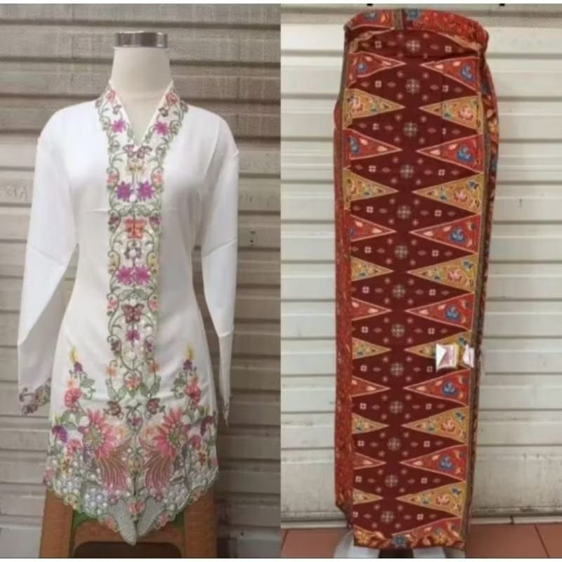 Realpict SetelanKebaya Encim Dewasa Kebaya Jumbo Kebaya Encim Betawi Kebaya Encim Motip Mererak