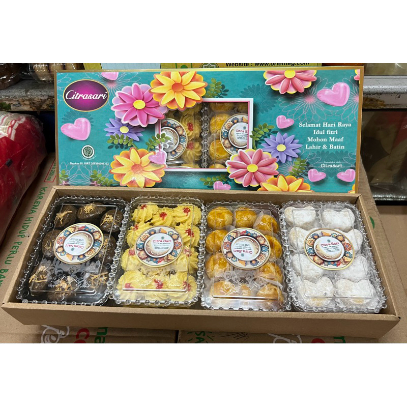 

paket kue lebaran citrasari murah isi 4 gratis bubblewrap