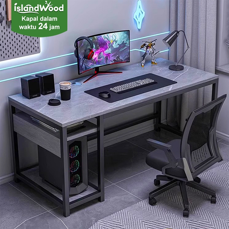 Meja Komputer  Minimalis Meja Gaming full set Meja Gaming Modern Meja Kerja  Meja Kantor 140cm