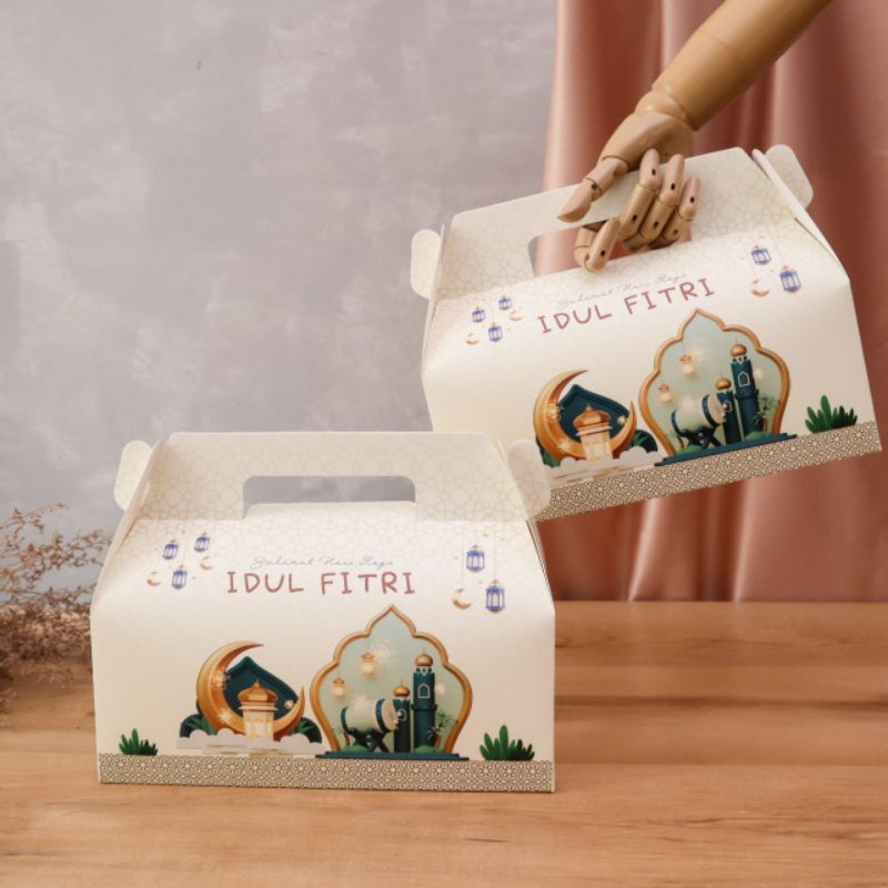 

[ isi 10 pcs ]BOX HAMPERS IDUL FITRI | GABLE BOX | BOX IDUL FITRI | BOX HAMPERS | BOX JINJING