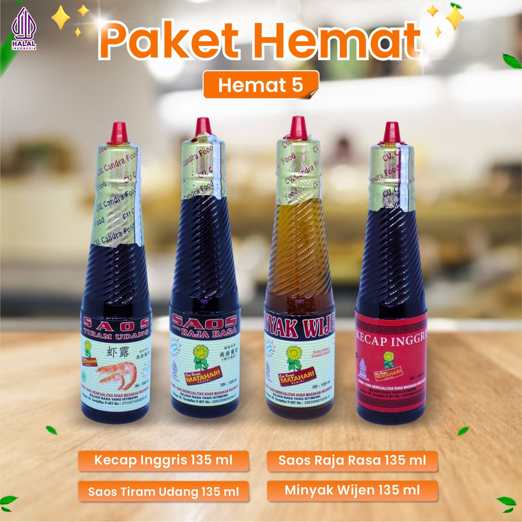 

SAOS BUMBU - SAUCE MAKANAN - KECAP - SEASONING - HEMAT 5