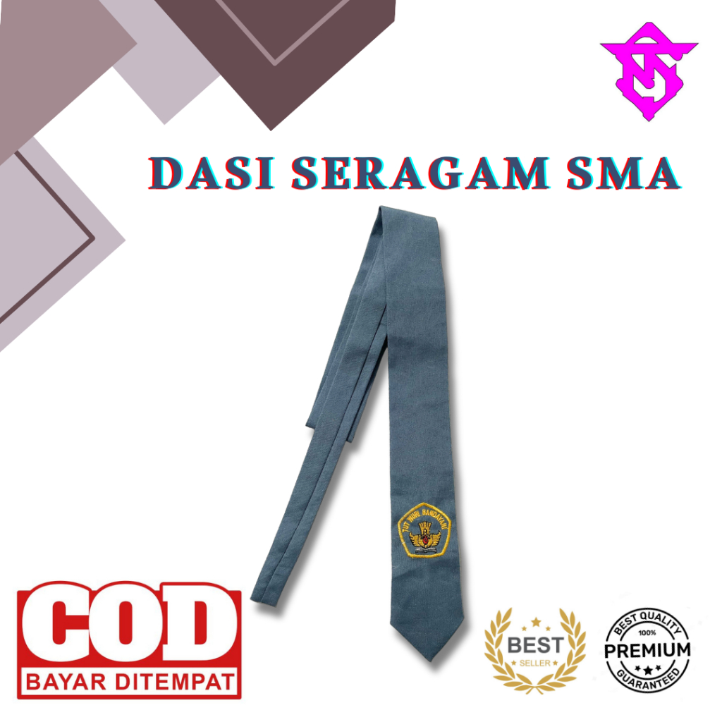 TheSunan57 || Dasi SMA | Dasi Seragam SMA | Dasi Sekolah Abu-Abu | Dasi Abu Seragam SMA