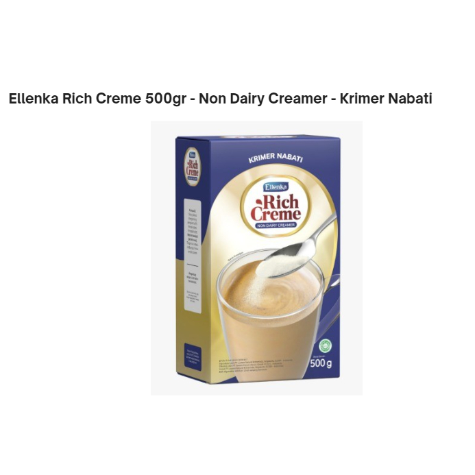 

Ellenka Rich Creme 500gr - Non Dairy Creamer - Krimer Nabati