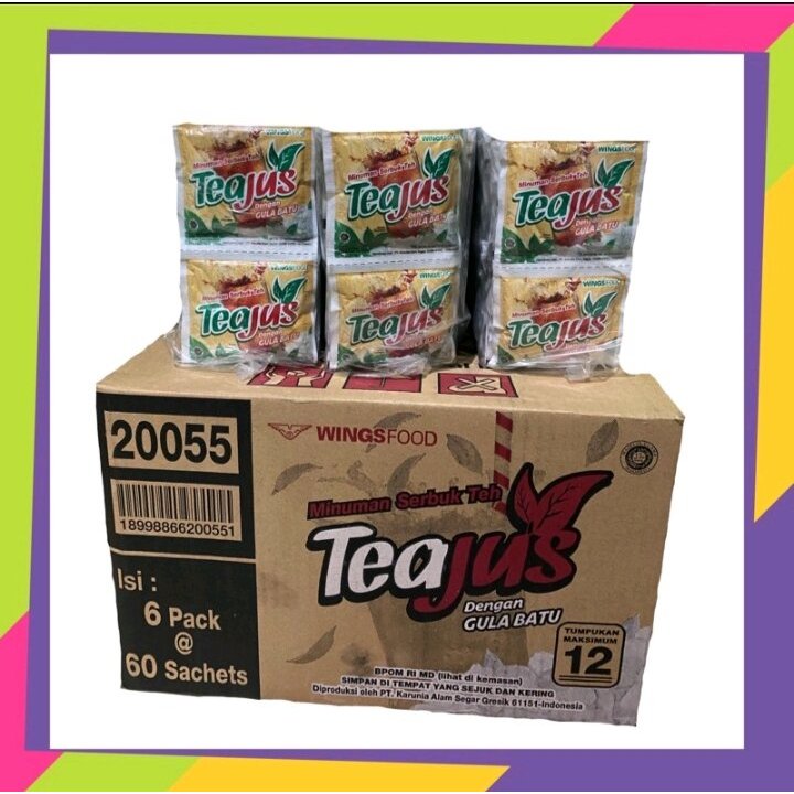 

TEAJUS GULA BATU / TEH JUS GULA BATU DUS ISI 6 PACK ( 360 SACHET)