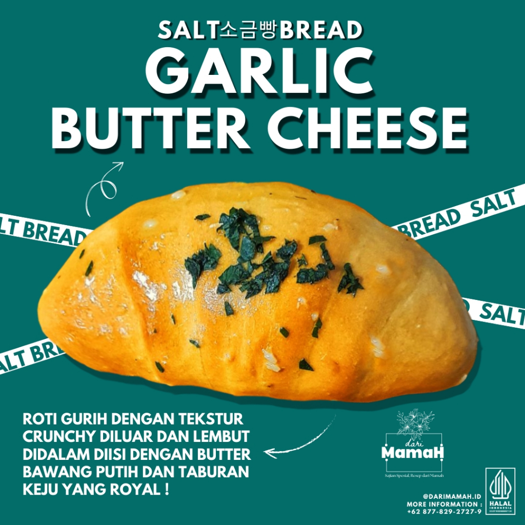 

Korean Salt Bread Garlic Butter Cheese dari Mamah