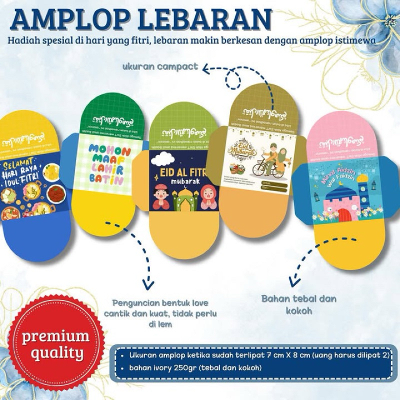 

BB Amplop Lebaran 2025 Lucu Aesthetic Idul Fitri Tebal Premium Quality