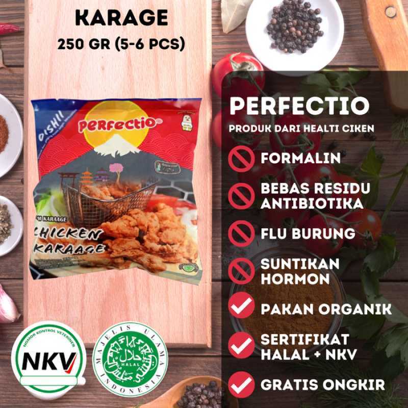 

PERFECTIO FROZEN FOOD CHICKEN KARAGE HALAL PAKET KARTON