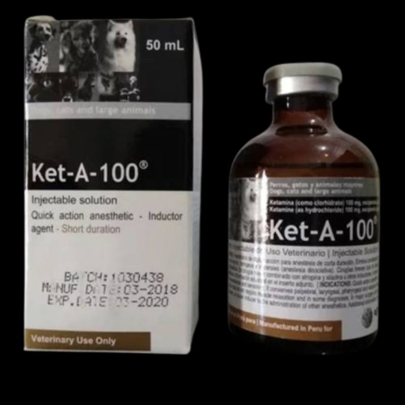 Ket A 100 Injection 50 ml Doping Obat Hewan Ket-A- 100