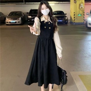 LONG DRESS ROMPI POLOS KASUAL RETRO VINTAGE KOREA HIJAB FRIENDLY