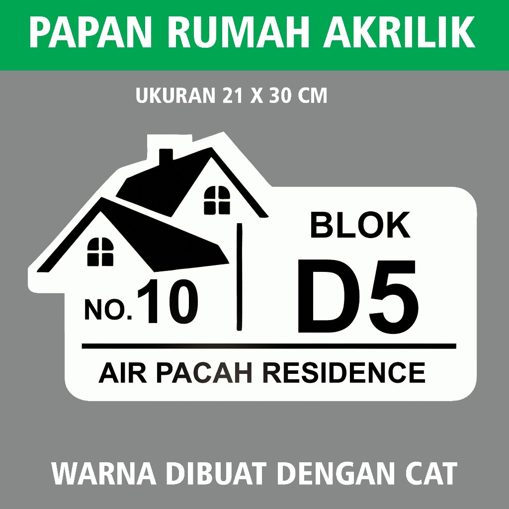 PAPAN AKRILIK NOMOR RUMAH AKRILIK NO RUMAH