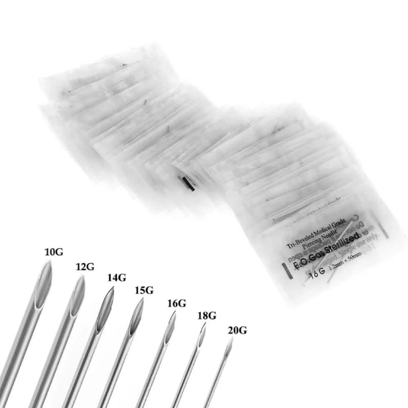 JARUM TINDIK STAINLESS / JARUM TINDIK  STEARIL STAINLESS / JARUM PIERCING / JARUM STEARIL / NEDDLE P