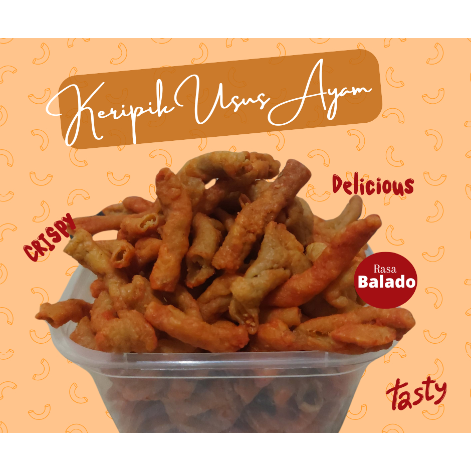 

Keripik Usus Ayam Crispy Rasa Balado -BSS