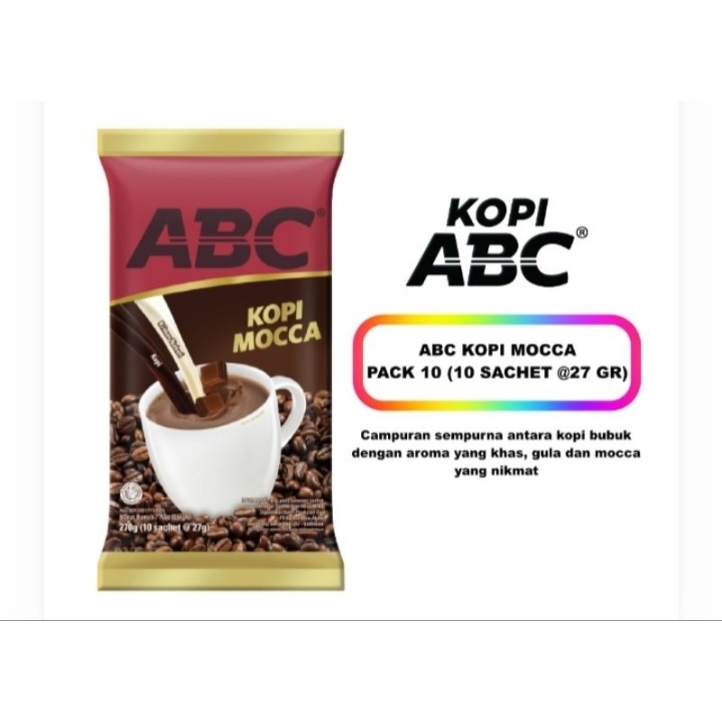 

ABC MOCCA 1 Pack (10 x 27 gr) Kemasan Renteng 10 isi 10 sachet x 27 gram