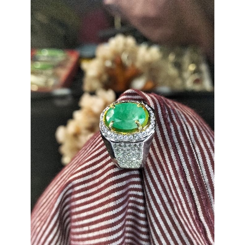 cincin Jamrud Colombia 100% asli