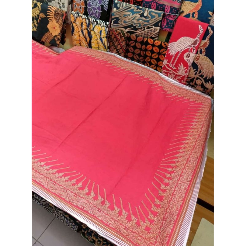 Kain Batik katun printing Solo Modang merah
