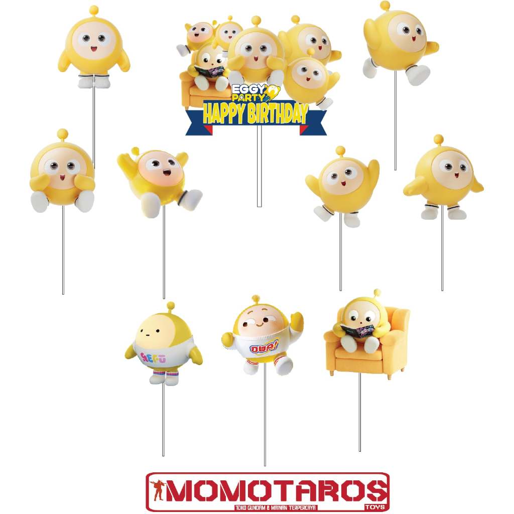 Topper cake Egg Party isi 10 pcs