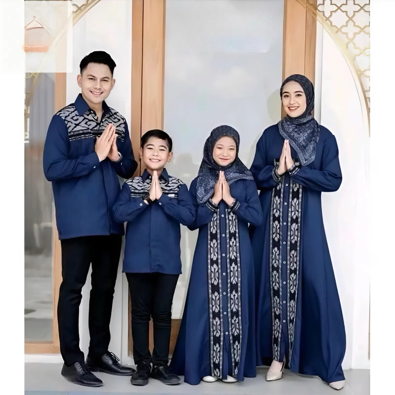 gamis raya couple tenun keluarga