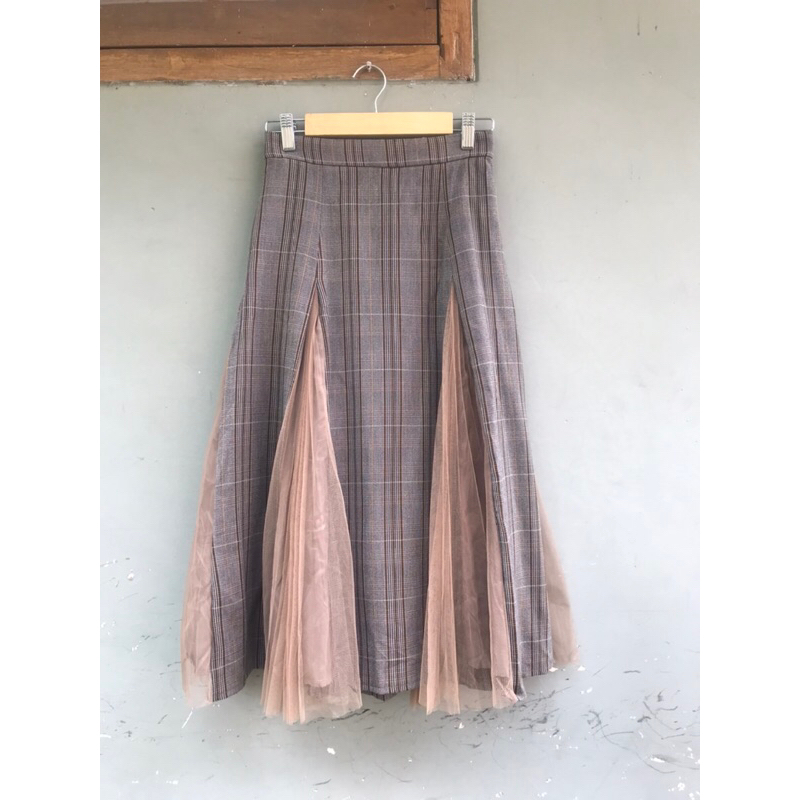 preloved rok 2tone-preoved rok unik-preloved rok tartan-rok midi megar-pl rok megar-preloved rok kot
