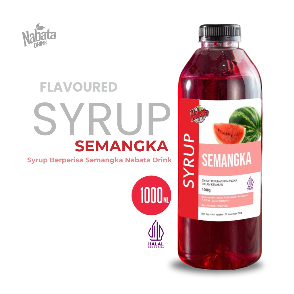 

Sirup Semangka NabataDrink 1000 Ml | Watermelon Syrup 1 Liter