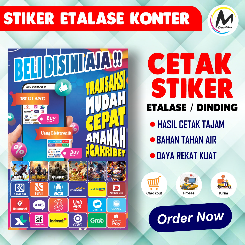 

Stiker Vinyl Stiker Etalase Konter Dekorasi Dinding - Bahan Awet Tidak Mudah Luntur