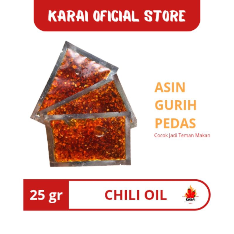 

KARAI CHILLI OIL MINYAK CABAI 25 GRAM SACHET HALAL