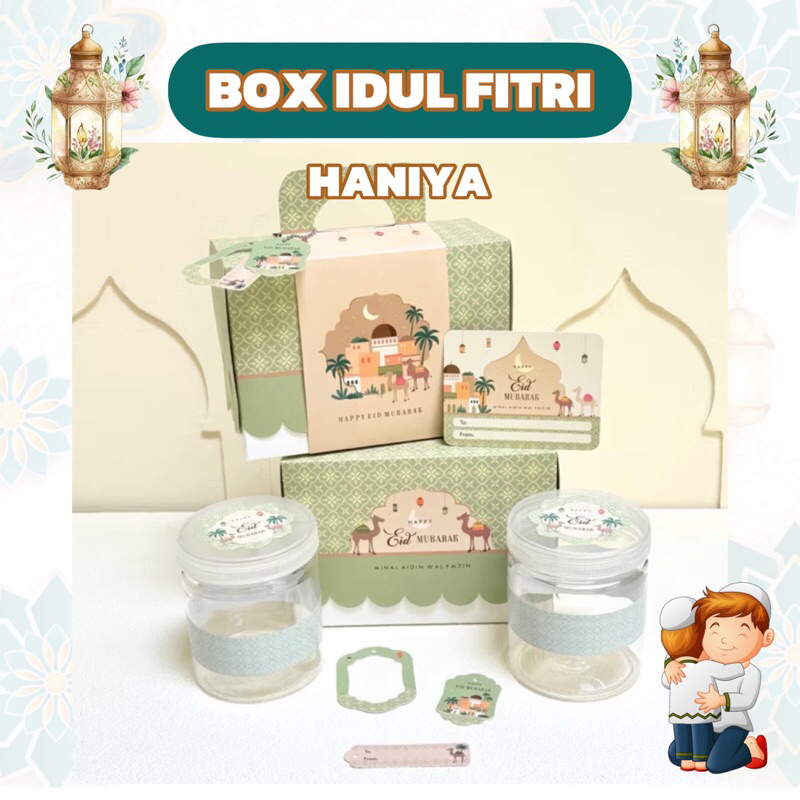 

HANIYA | Box Hampers Idul Fitri Toples Tabung Jar Kotak Gift Packaging Kue Kering Lebaran Eid Mubarak