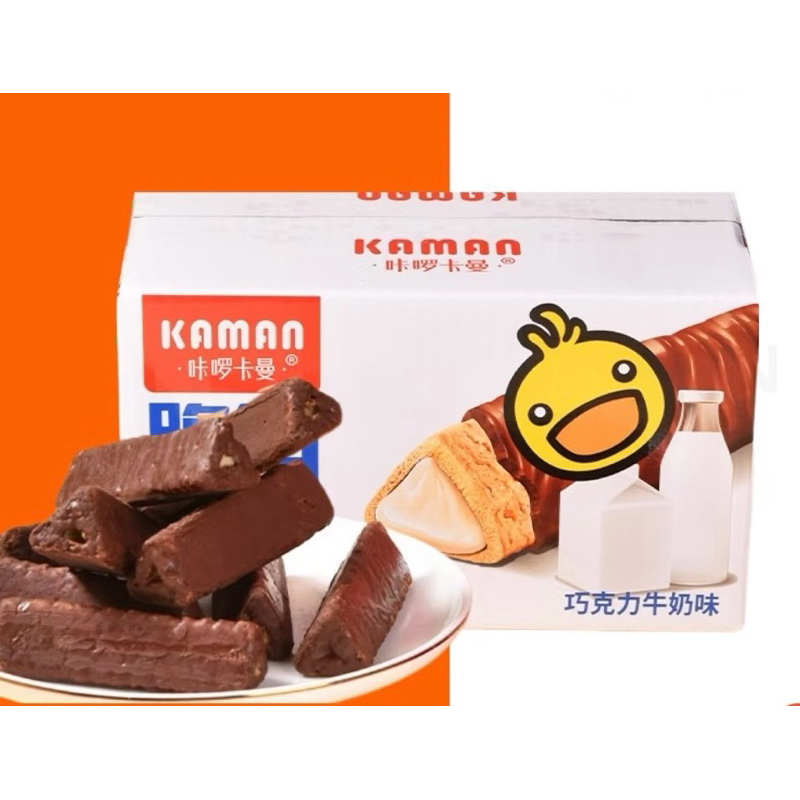 

Kaman Bebek Snack Chocolate Crispy Rice Creckers / Cemilan Coklat Krispi Beras Krekers Piramid