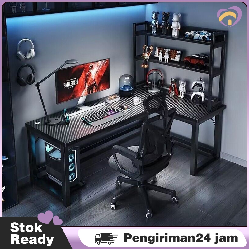 Meja Komputer/ Meja Gaming/Meja Komputer Serat Karbon / Meja Komputer Minimalis / Meja Komputer