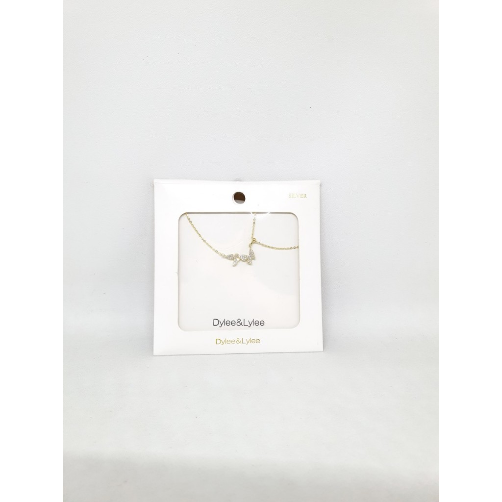 OHSOME DYLEE & LYLEE Necklace Kalung Silver Butterfly