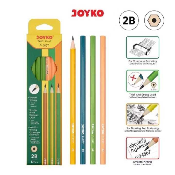 

Pencil Joyko P-8137 2B 1 Box 12 Pcs Pensil Kayu