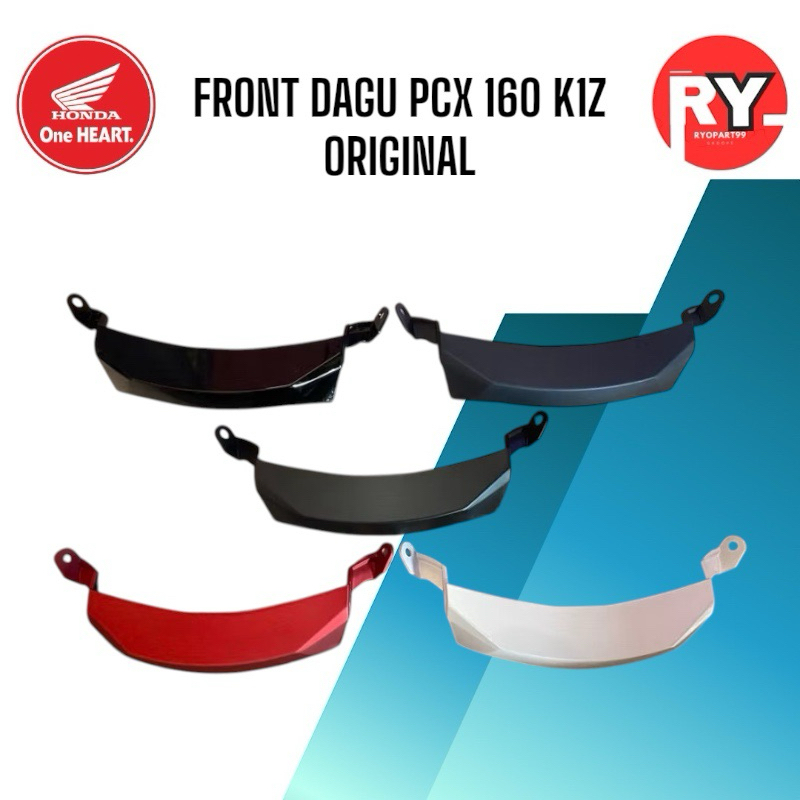 cover front center dagu pcx 160 K1Z putih merah hitam doff hitam kilap