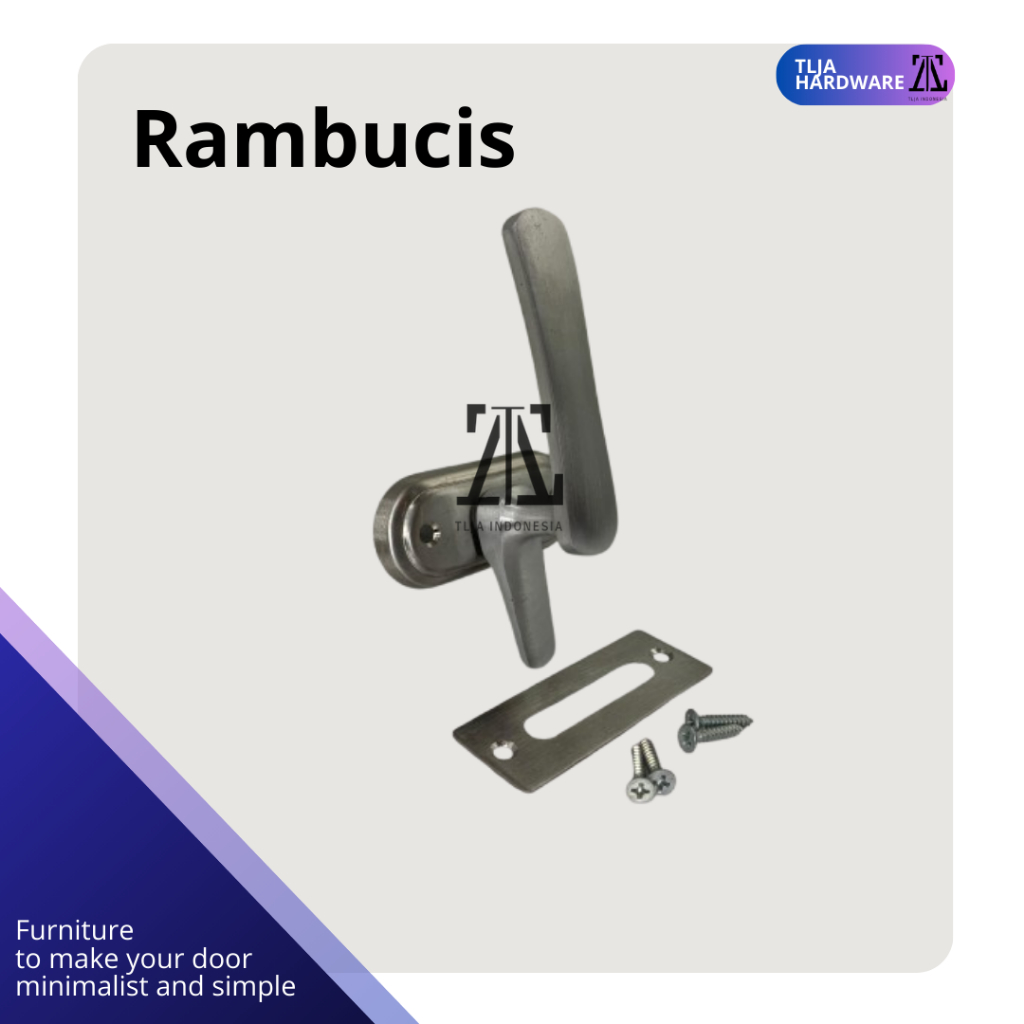 TLJA-Rambuncis Slot Jendela Original Berkualitas warna Hitam Silver Putih Jendela Minimalis