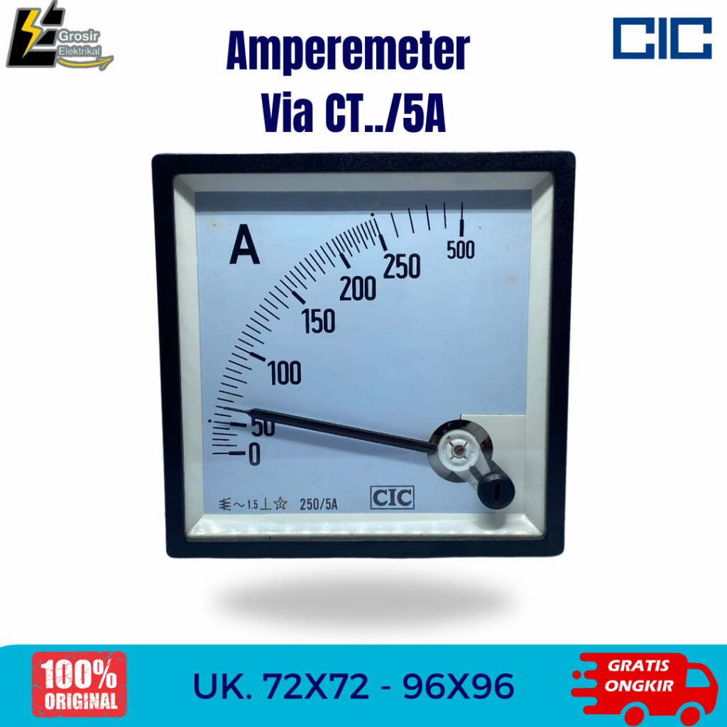 AMPERE METER ANALOG VIA CT /5A CIC