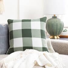 Sarung Bantal Sofa 40x40 Minimalis - Motif Kotak Besar Pastel - Kain Katun Premium