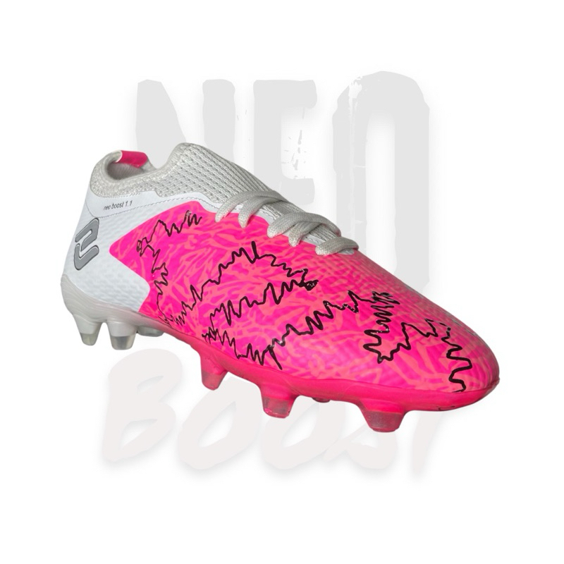 ERZUMA - Sepatu Sepak Bola Anak Erzuma Neo Boost IN White Pink Boots Original