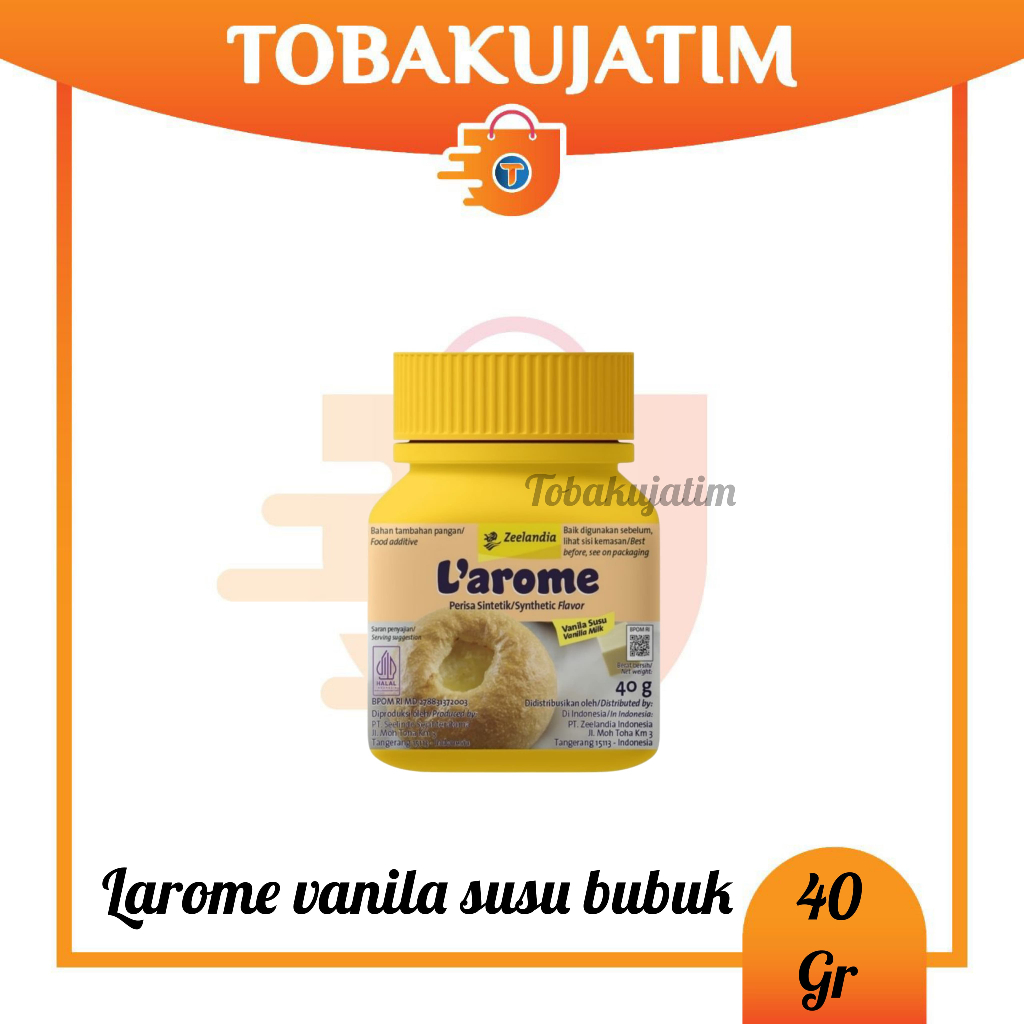 

L'AROME LAROME BUBUK VANILLA MILK 40gr ORI perisa kue makanan