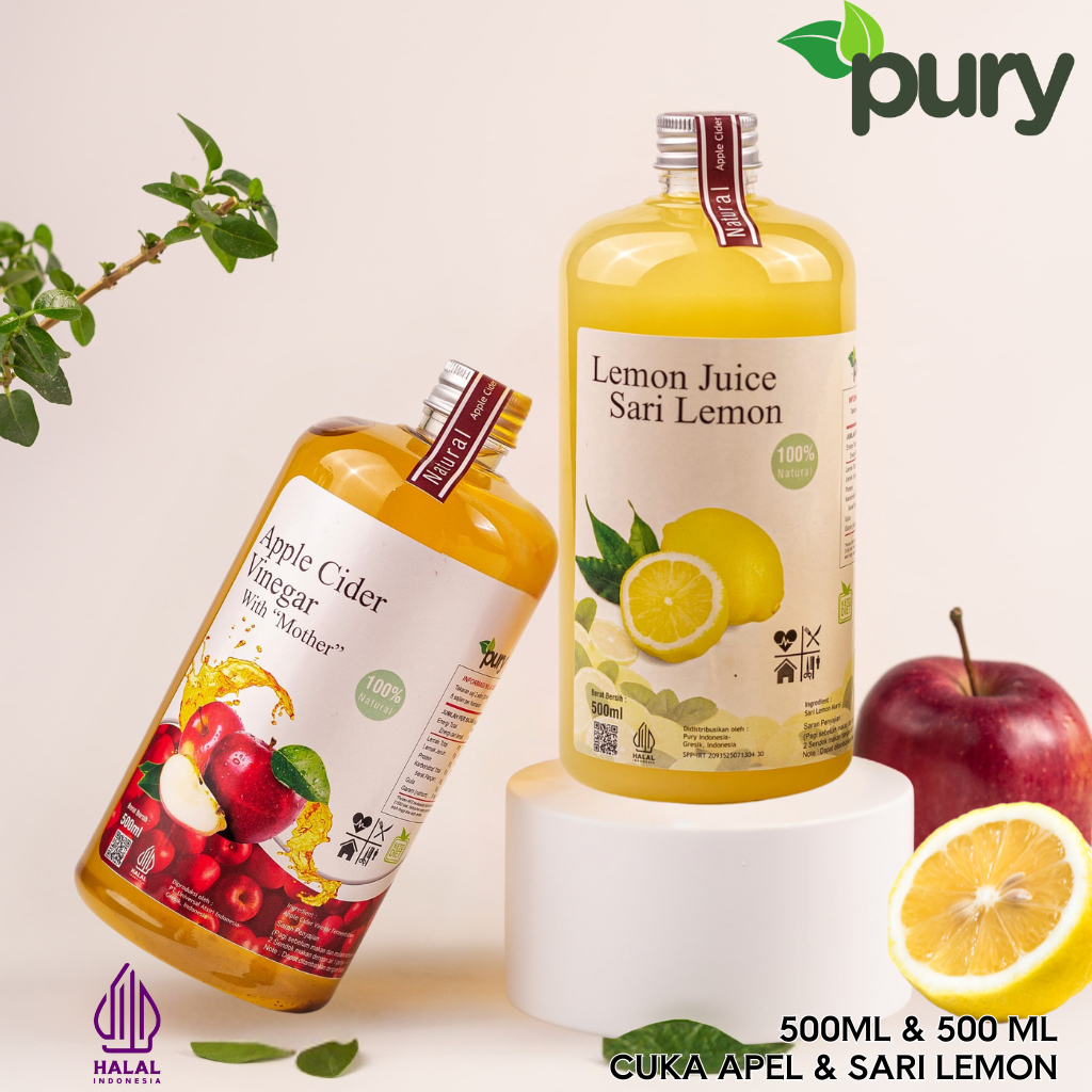 

PURY - Paket Detox 2 In 1 Cuka Apel Sari Lemon 500ml