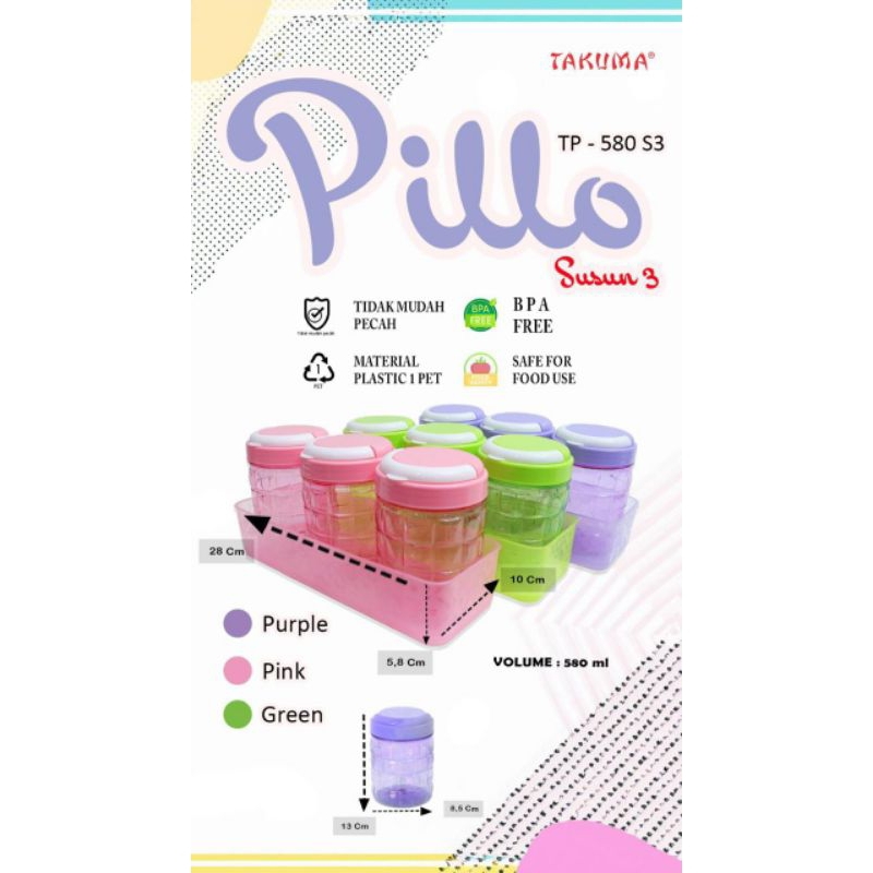 Takuma Toples Plastik Pillo TP-580 Susun 3