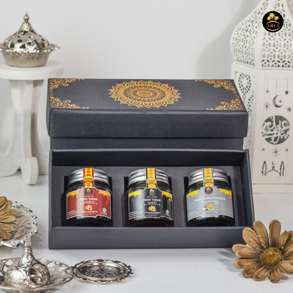 

Ssl09 Hampers Lebaran Madu Yaman dan Madu Mesir Parcel Madu Premium best Quality / Parcel Lebaran