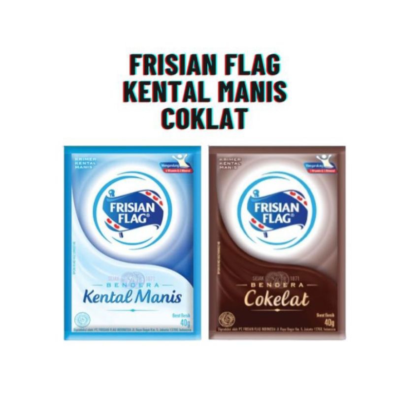 

[GRATIS ONGKIR] Frisian Flag sachet Susu Bendera Frisian Flag Sachet 38gr 1 renceng isi@6 pcs