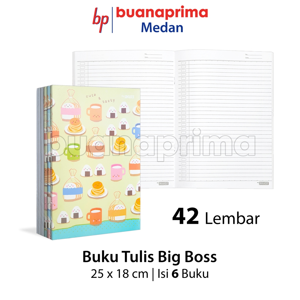 

Buku Tulis PANJANG BIG BOSS FANCY 42 Lembar isi 6 Buku 25 x 18 cm Buku Boxy Sekolah
