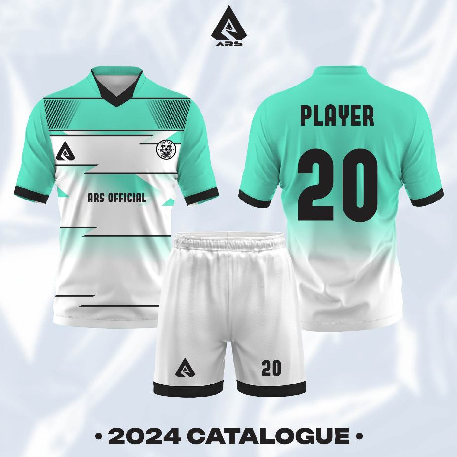 JERSEY FUTSAL &  SEPAK BOLA FULL PRINTING SATUAN / TEAM ARS GREENISH BLUE