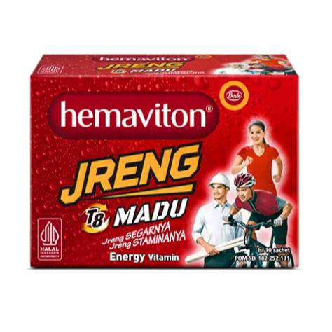 

Hemaviton Jreng T8 Madu 1 Pak isi 10 pcs