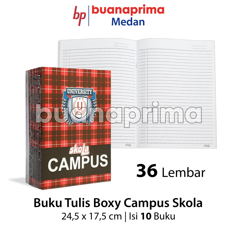 

Buku Tulis PANJANG CAMPUS SKOLA 36 Lembar Boxy isi 10 Buku Sekolah Campus Boxy Notebook Sekolah B5