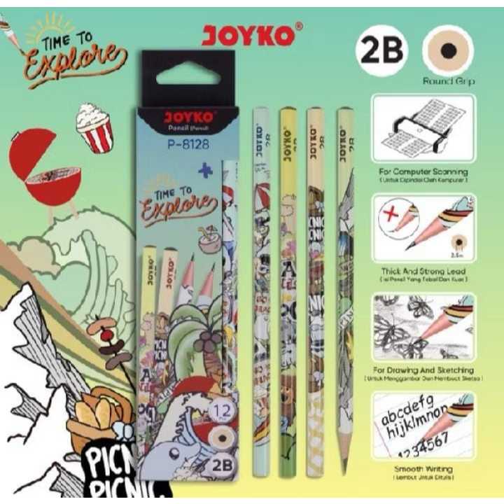 

Pensil Pencil Joyko P-8128 2B Time To Explorer 1 Box 12 Pcs