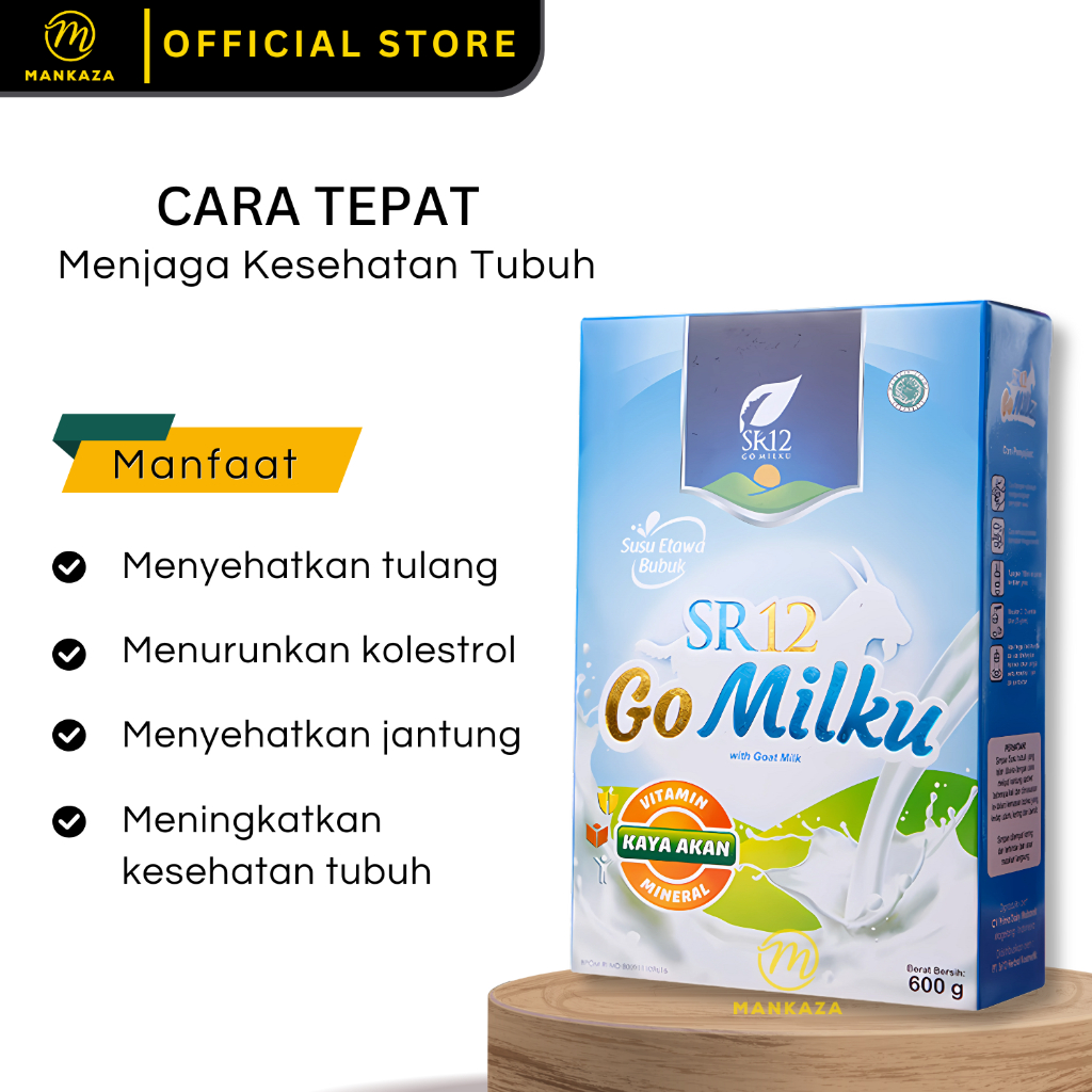 

SR12 Go Milku Susu Etawa Susu Gomilku SR12 Susu Kambing Etawa Bubuk Kualitas Premium Kemasan Hemat 600 gram